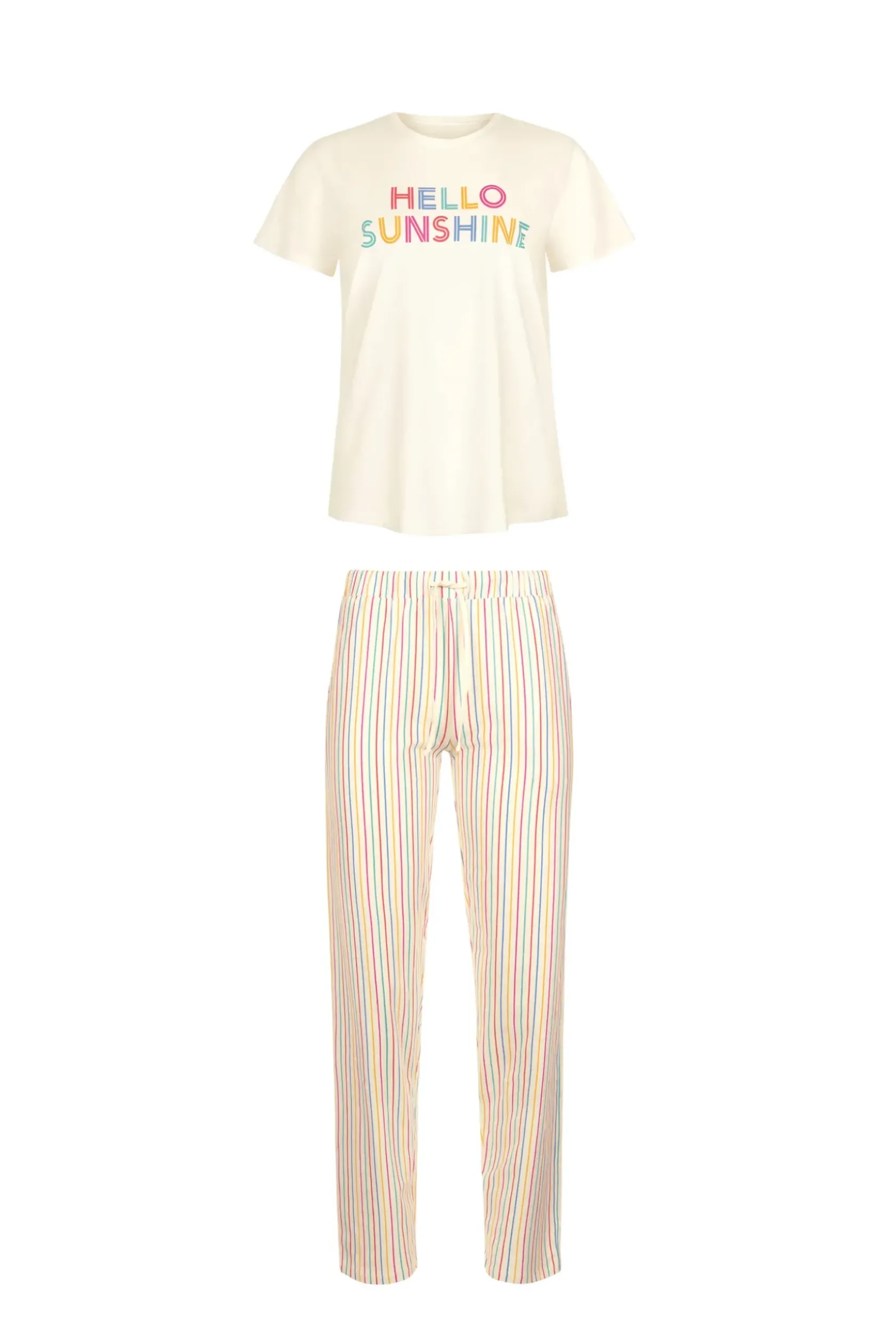 Lisca Pyjama mit Schlafshirt und Hose »Summer«|Damen Pyjamas