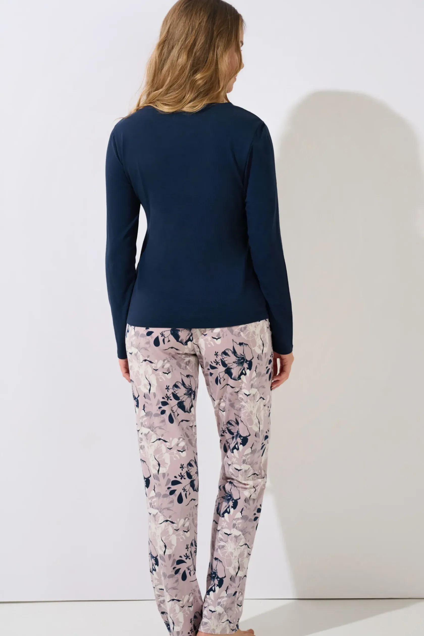 Lisca Pyjama mit Schlafshirt und Hose »Ocean«|Damen Pyjamas