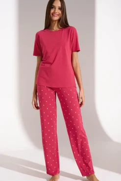Lisca Pyjama mit Schlafshirt und Hose »True Love«|Damen Pyjamas