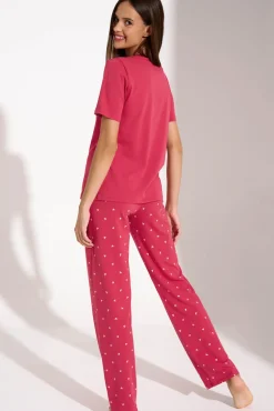 Lisca Pyjama mit Schlafshirt und Hose »True Love«|Damen Pyjamas
