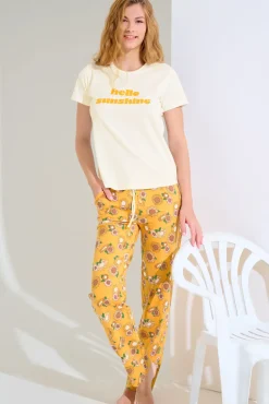 Lisca Pyjama mit Schlafshirt und Hose »Summer«|Damen Pyjamas