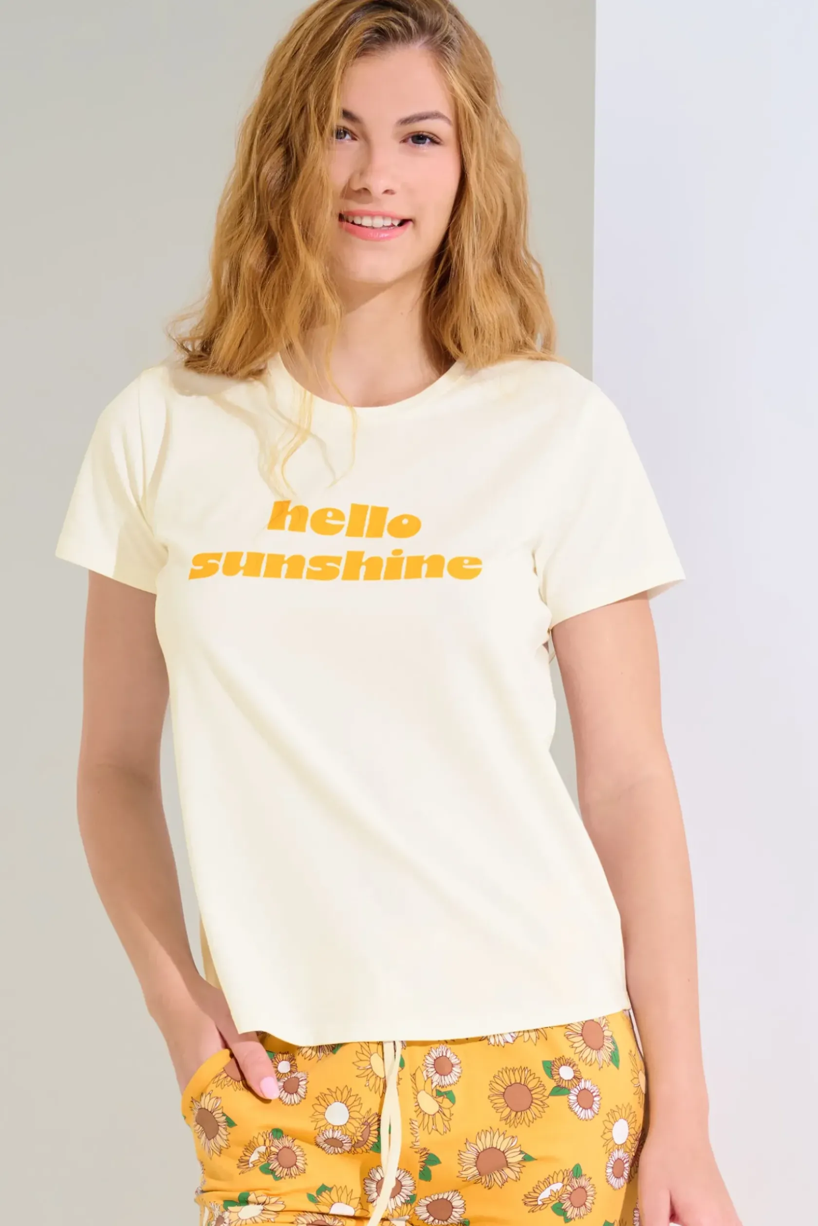 Lisca Pyjama mit Schlafshirt und Hose »Summer«|Damen Pyjamas