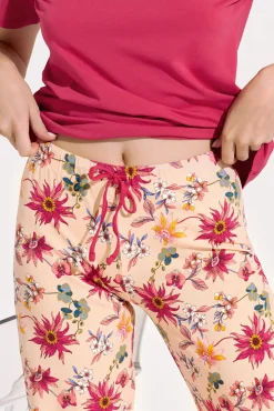 Lisca Pyjama mit Schlafshirt und Hose »Flowers«|Damen Pyjamas