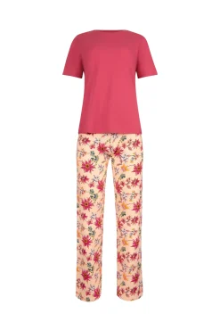 Lisca Pyjama mit Schlafshirt und Hose »Flowers«|Damen Pyjamas