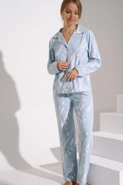 Lisca Pyjama mit Schlafshirt und Hose »Naomi«|Damen Pyjamas