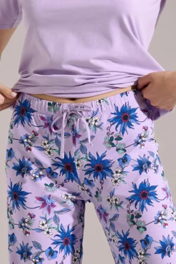 Lisca Pyjama mit Schlafshirt und Hose »Flowers«|Damen Pyjamas