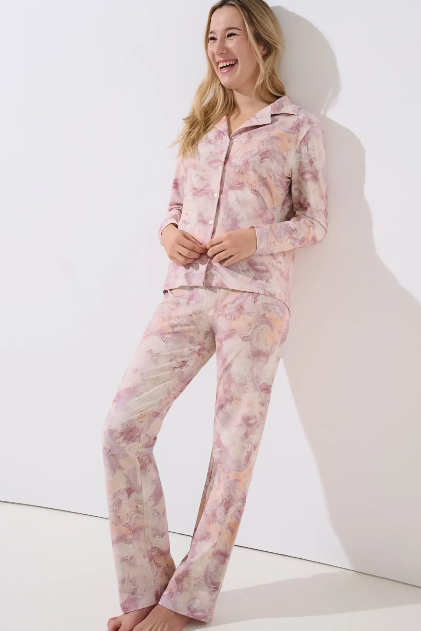 Lisca Pyjama mit Schlafshirt und Hose »Olena«|Damen Pyjamas